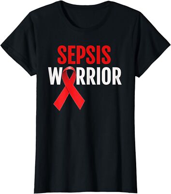 Sepsis Warrior Awareness Faith Support Gift Ladies' Crewneck T-Shirt