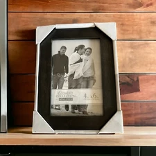NIB Malden International Designs Brownish-Black Picture Frame Holds 4 X 6” Photo