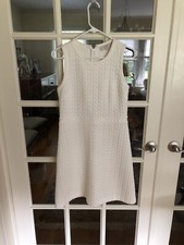 Ann Taylor Loft Size 4 Off White Sleeveless Summer Dress