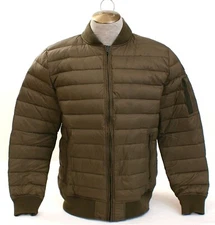 Schott NYC Green & Camo Reversible Zip Front Down Puffer Jacket Men's NEW