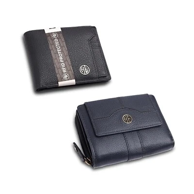 Portefeuille Cuir Combo Ensemble Cadeau - Mariage Cadeaux pour Couples Men - Photo 1/4