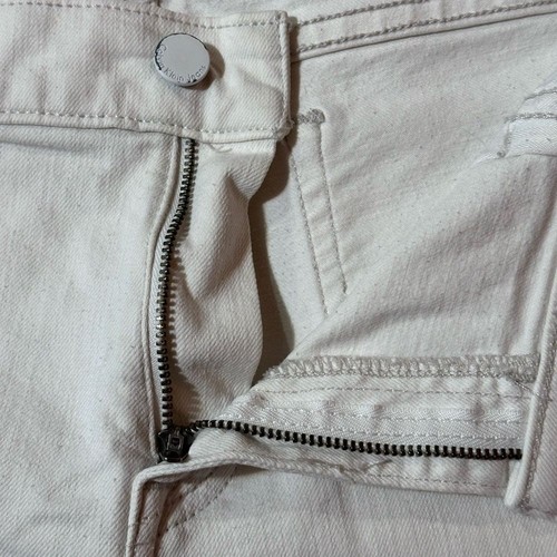 Women's Calvin Klein Boyfriend White stretchy distressed Jeans Sz 32 - Picture 5 of 10
