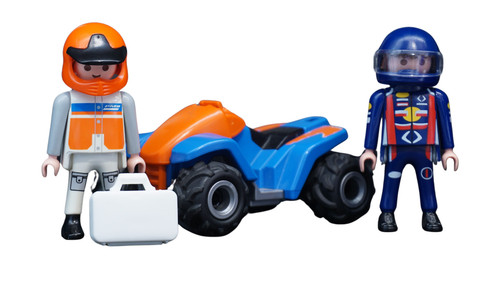 Playmobil Figur Rennfahrer Sport City Rennen Quad ohne Lenkrad Nr. 23435