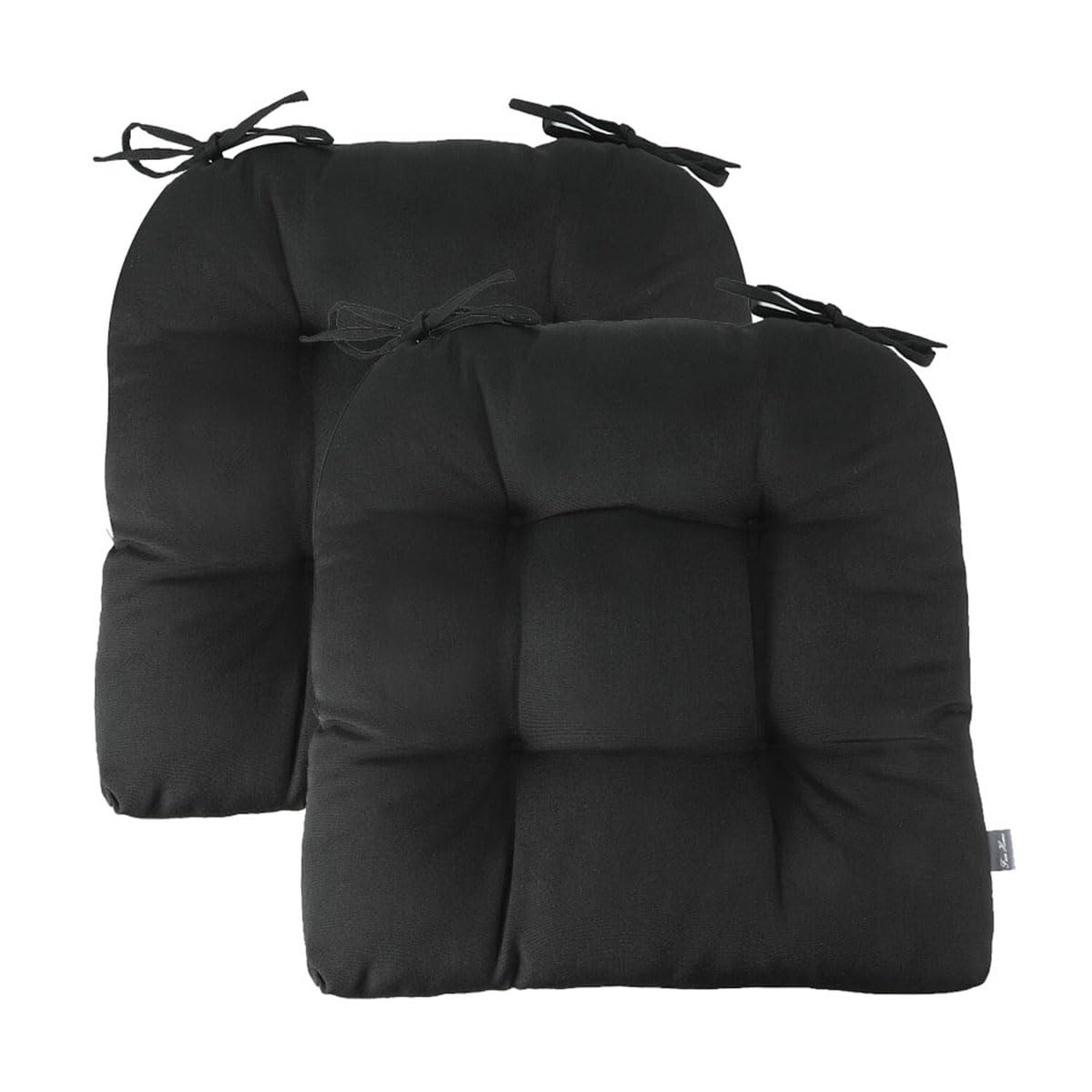 Outdoor Chair Cushions Set of 2 with Ties,19 x 19 x 5 inch,Waterproof Tufted ...