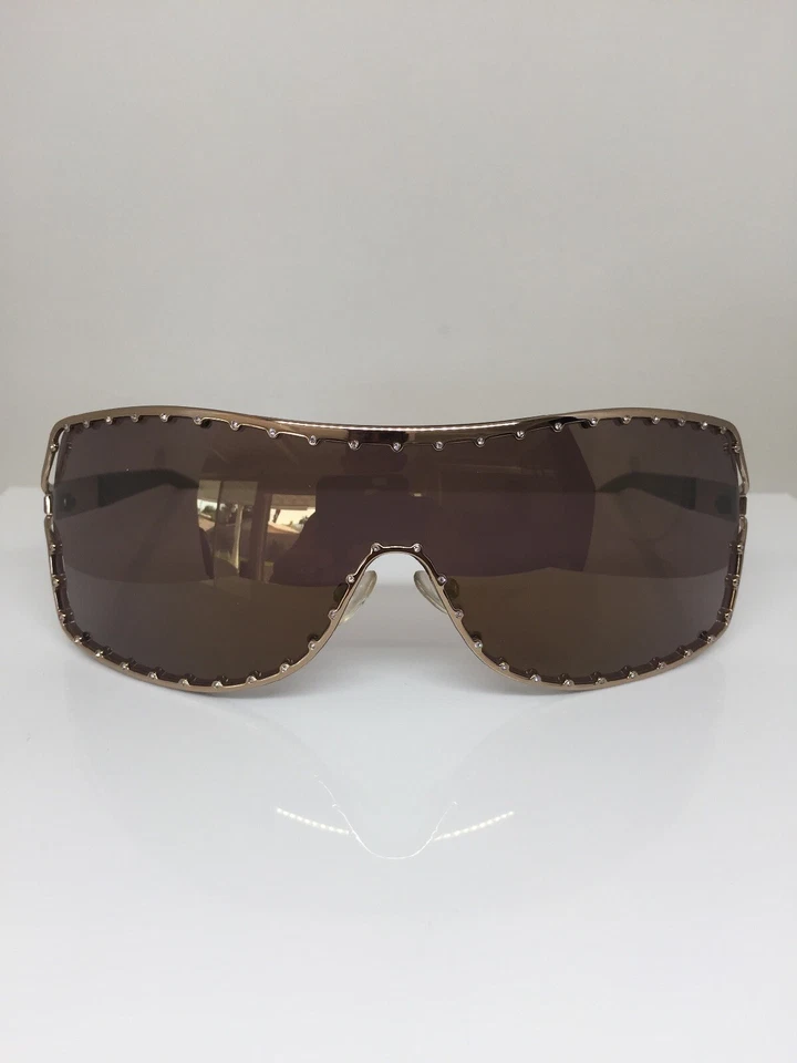 New Valentino Shield Sunglasses Valentino 5435 Sunglasses w/ Swarovski Crystals
