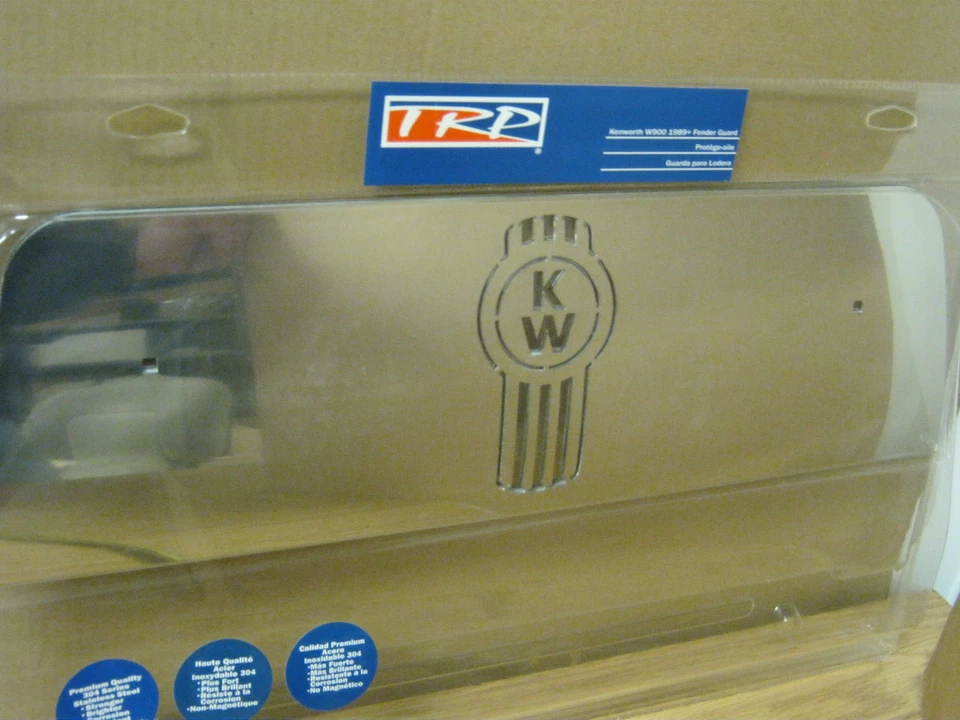 NUEVO GUARDABARROS DELANTERO KENWORTH W900 / W900L ACERO INOXIDABLE - SE ADAPTA A 1989 Y +UP Foto 2 de 4