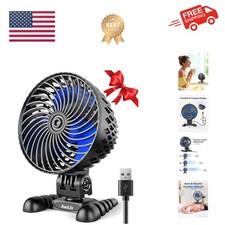 Quiet Powerful USB Desk Fan with Adjustable Speed - Perfect for Dorms Bedrooms