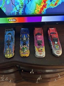 NHRA Diecast 1/24 Nitro fish lot of 4. NO BOXES. READ