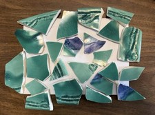 Studio Handmade Pottery Ceramic Shards Art Crafts Mosaics Jewelry 1.4 lbs Lot 2