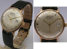 Schöne große runde orig. GLASHÜTTE Spezimatic Herrenarmbanduhr DDR GUB Automatic