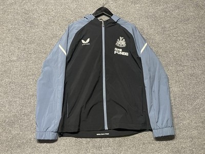 Newcastle United Jacket Mens XL Black Soccer Football Castore Hooded Zip