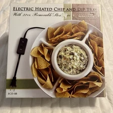 Kitchen Selectives Heated Chip and Dip Tray Server ECD-88 - New in Box