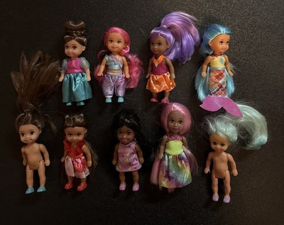 ZURU Funville Sparkle Girlz Little Friends Mini Dolls 4'' Lot of 9