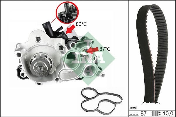 NEU - Schaeffler INA 530076130 Wasserpumpe + Zahnriemensatz FüR Audi VW-image