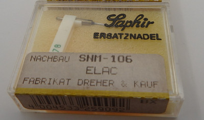 Ersatznadel Nadel für Elac SNM 106 / KST 106 - Perpetuum-Ebner PE 188 NOS D&K