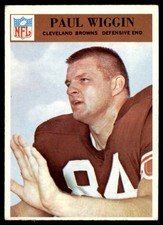 1966 Philadelphia #51  PAUL WIGGIN  RC Cleveland Browns  VGEX