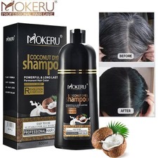 Natural Organic Coconut Oil Essence Hair Color Shampoo, Instant Hair Dye Shampoo
