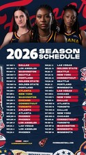 Indiana Fever Official WNBA 2026 Season Schedule Refrigerator Magnet