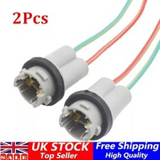 2X 501 W5W T10 BULB HOLDER SOCKET PRE-WIRED LED HALOGEN LAMP RUBBER SEAL PLASTIC