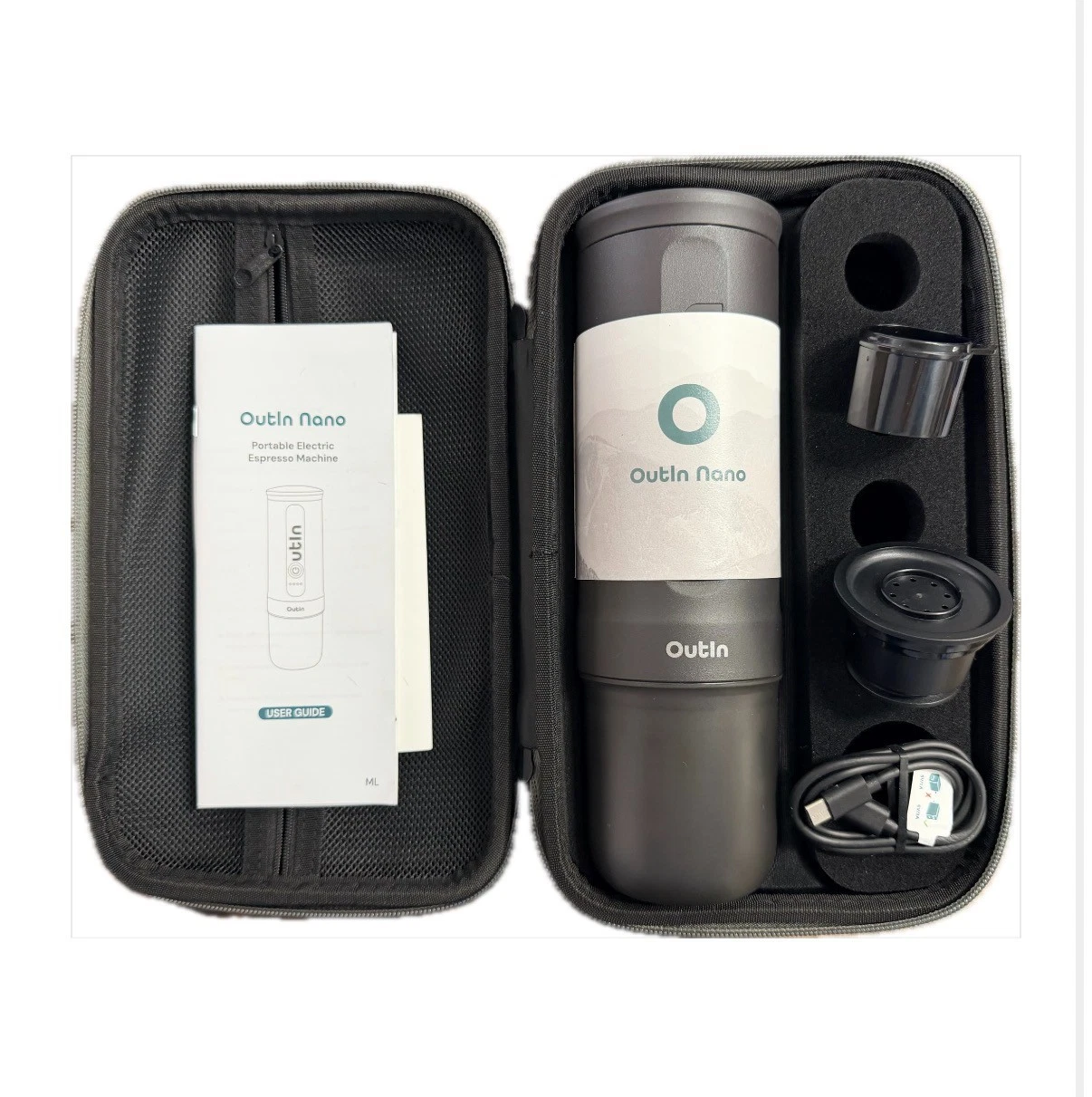 OutIn Nano Portable Electric Espresso Machine with Carrying Bag