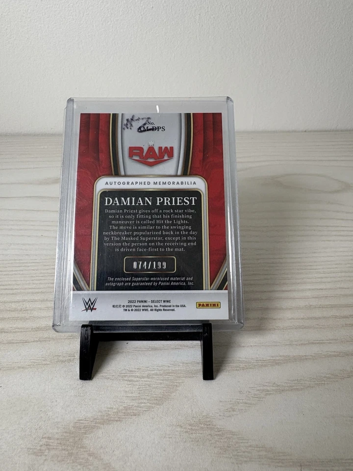 DAMIAN PRIEST 2022 PANINI SELECT WWE RELIC PRIZM AUTO  /199 - Image 2 of 2