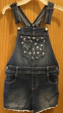 Girl  s Size 10/12 Jordache Short Overalls Stars