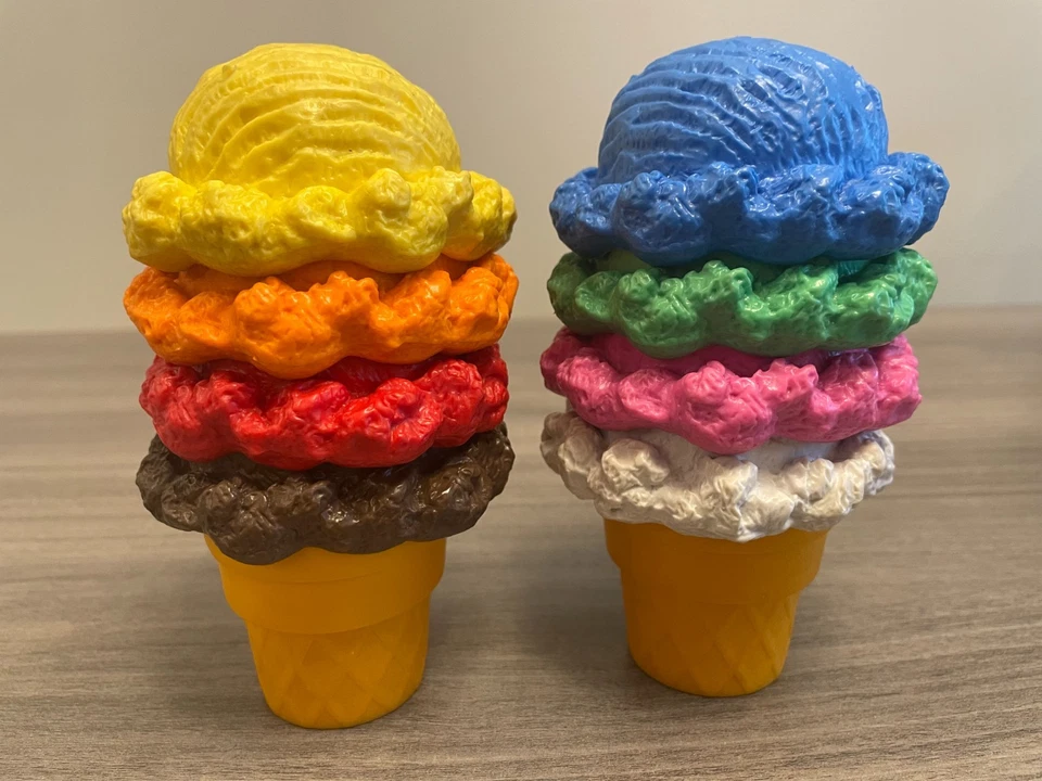 SELTEN Learning Resources Smart Snacks Regenbogenfarben Zapfen Eiscreme Set!