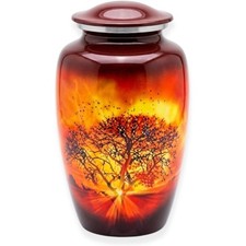 Cremation Urns for Human Ashes, Tree of Life Decorative Burial Urn for Adult Men