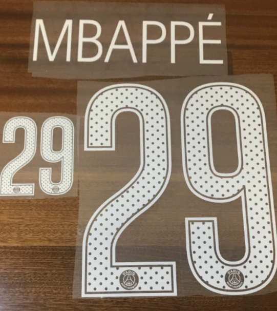 PSG Paris St Germain player Size 17-18 Kylian Mbappe 29 Nameset