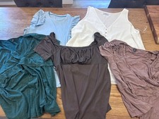 Maternity Tops – Sizes 16–18 (Plus One Extra White Blouse, Size 22 – Very Comfy)
