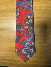 Red Colorful Floral Ketch Necktie