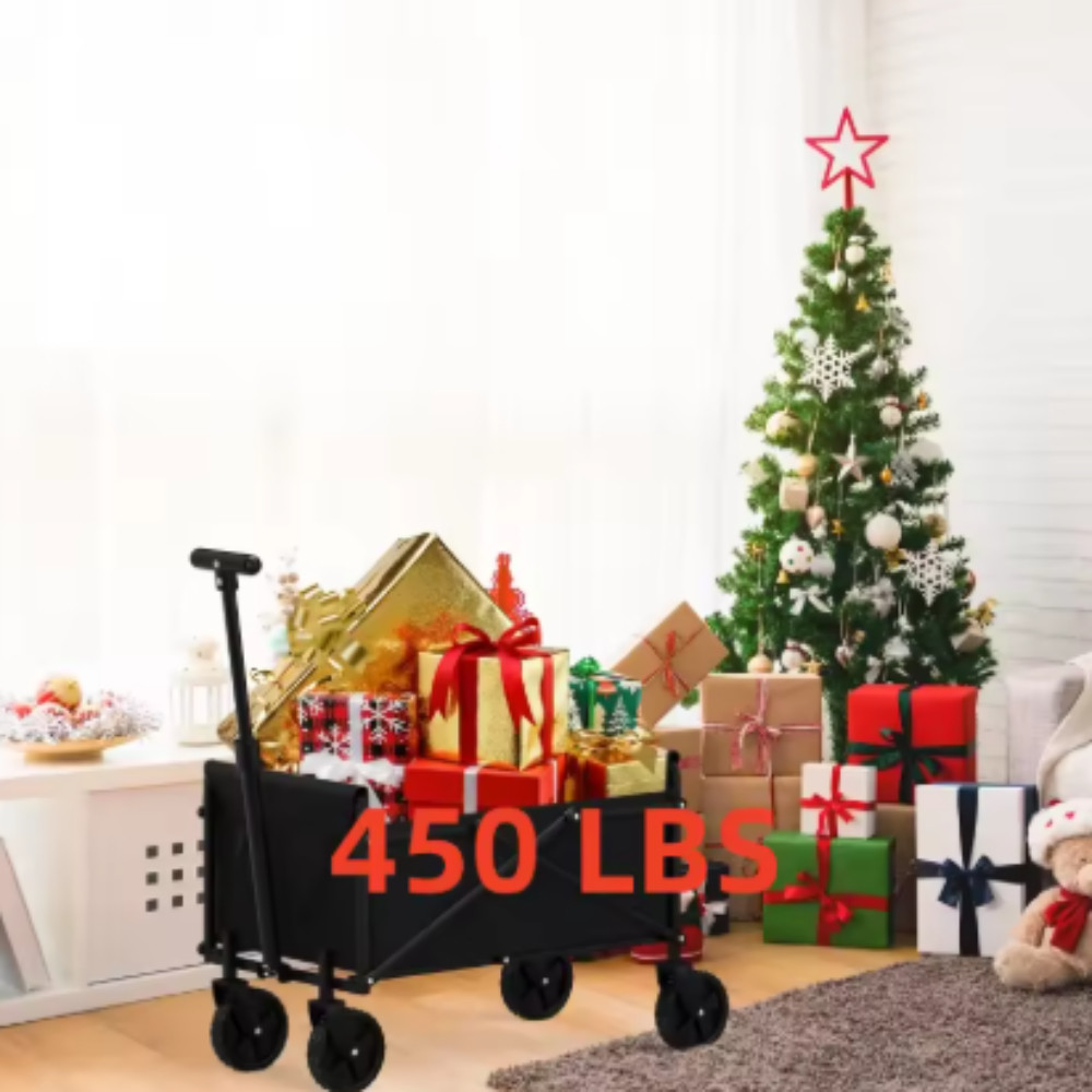 Folding Utility Cart Wagon Collapsible Garden Shopping Beach