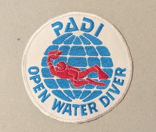 PADI Open Water Diver Scuba Diving Certification Patch Vintage 90s Embroidered