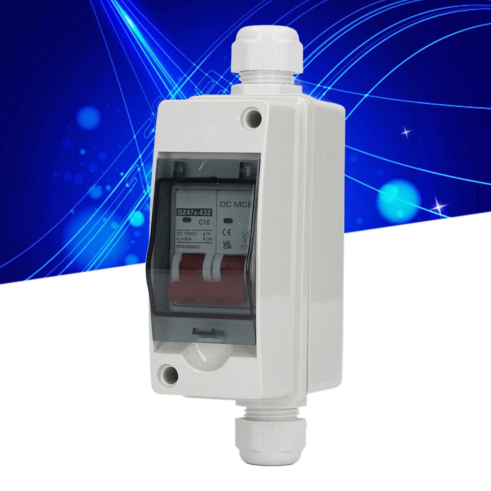 NEW Waterproof DC Circuit Breaker For Solar PV System 2P 1000V 16A