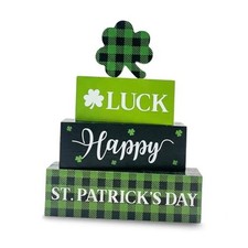 St. Patrick's Day Decorations, 4 Pcs Wooden St. Patrick's Day Table