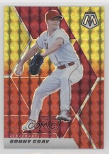 2021 Panini Mosaic Choice Fusion Red & Yellow Prizm /64 Sonny Gray #99 7gk