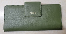Fossil Madison Pebbled Leather Snap Clutch Wa...