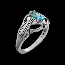 Promise Ring Topaz 925 Sterling Silver Symbol of Commitment"