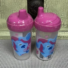 Toddler Sippy Cups for Girls/Boys | 2pk HARD SPOUT SIPPER CUPS BLUES CLUES Pink