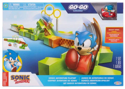 Sonic The Hedgehog Go Go Racers Playset Sonic Adventure Fun Track and High Sp