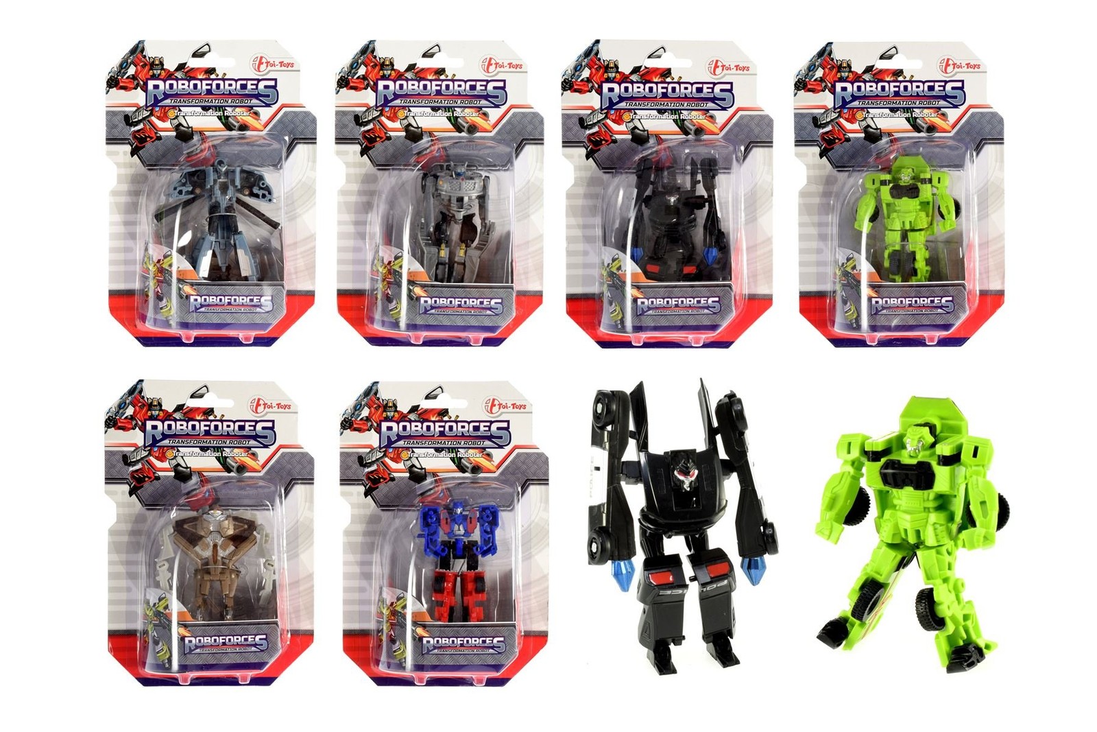 Toi-Toys Robot converteerbaar mini naar blisterverpakking 6 verschillende fig 3890₽