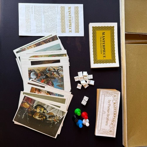 Vintage 1970 Parker Brothers MASTERPIECE The Art Auction Board Game Complete