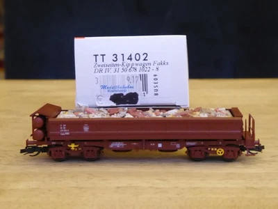 Busch 31402 TT Zweiseiten-Kippwagen Bauart Fakks [6781] der DR Epoche 4 in OVP - Bild 1 von 3