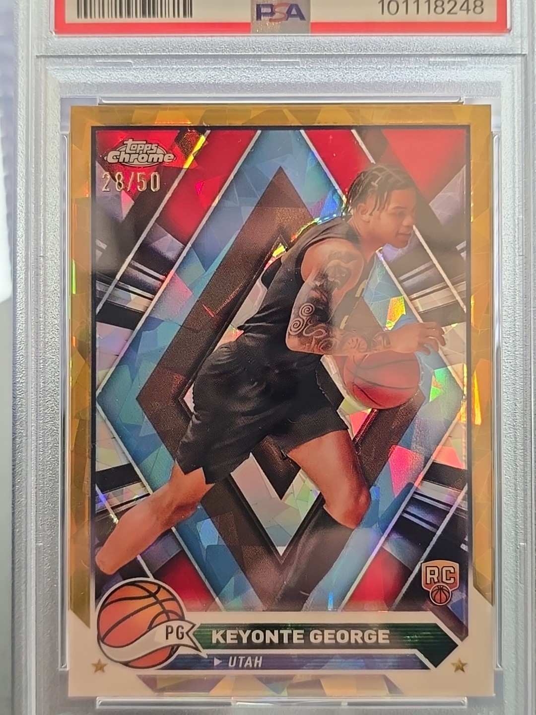 2023-24 Topps Chrome Sapphire Edition - Keyonte George Gold 28/50 (RC)