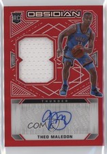 2020 Panini Obsidian Rookie Jersey Electric Etch Red Flood Theo Maledon Auto 0v0