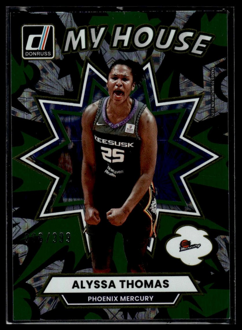 2025 Donruss WNBA #11 Alyssa Thomas My House Green Fireworks #/399 SN