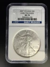 2007 W $1 American Silver Eagle NGC MS70 EARLY RELEASES