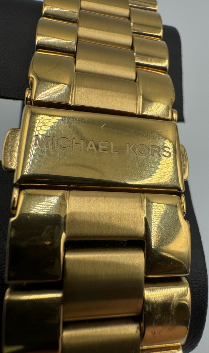 Michael Kors MK-6162 Gold Chronograph Watch – Bold Orange Dial | eBay