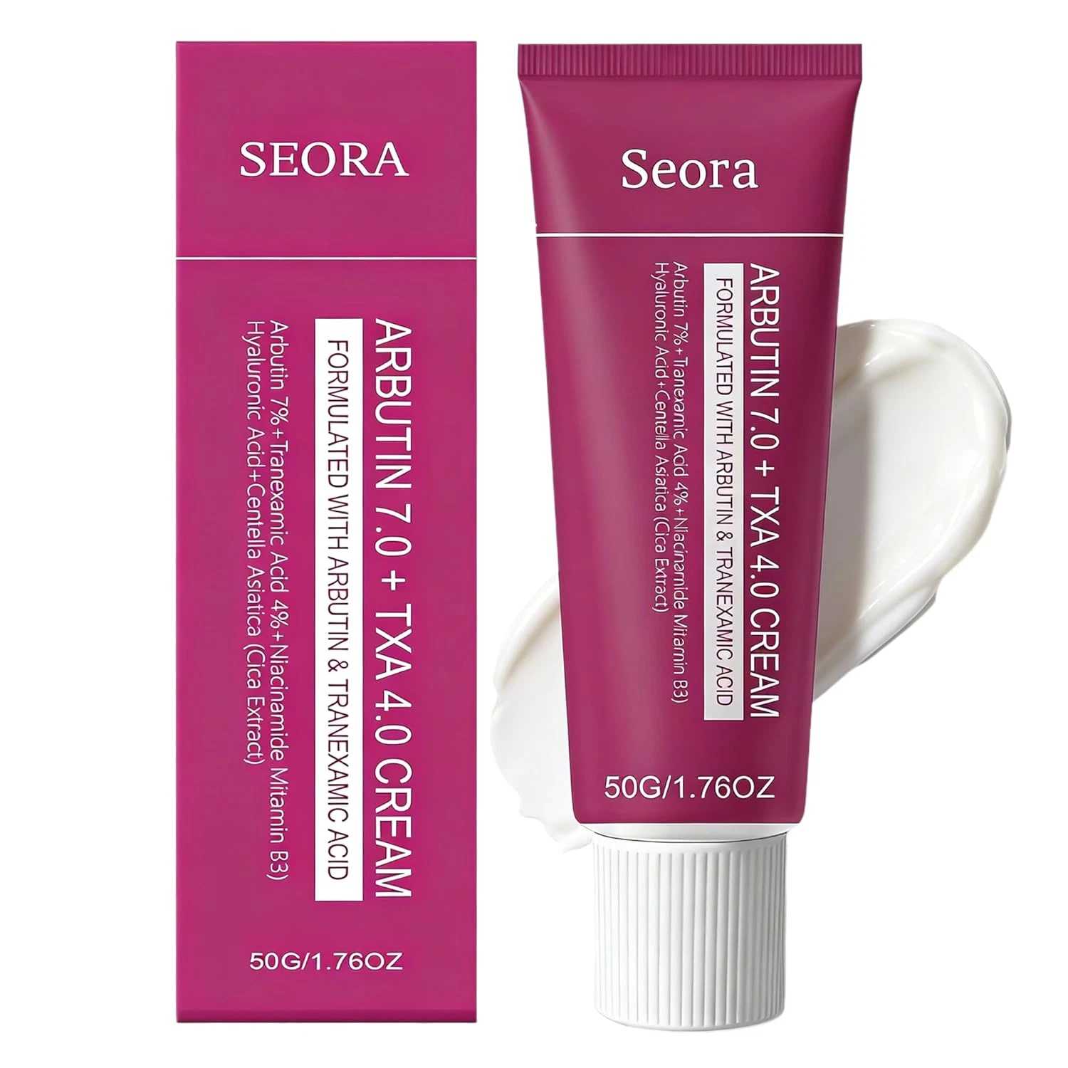 Korean Brightening Skincare Arbutin Cream, Moisturizer Hydrates, Evens Tone for