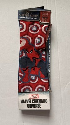 Rare YK2 Marvel Captain America Civil War Boys Slipper Socks Gripper Sole New